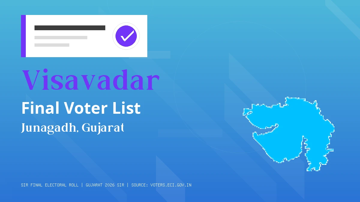 Visavadar Final Voter List Gujarat