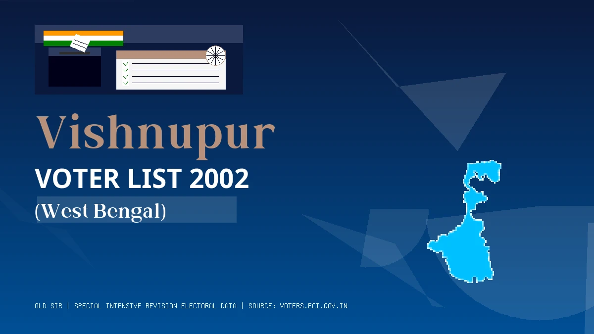Vishnupur Voter List 2002 PDF Download West Bengal