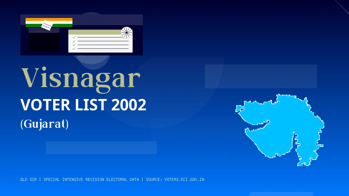 Visnagar Voter List 2002 PDF Download Gujarat