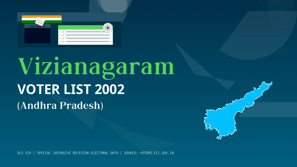 Vizianagaram Voter List 2002 PDF Download Andhra Pradesh