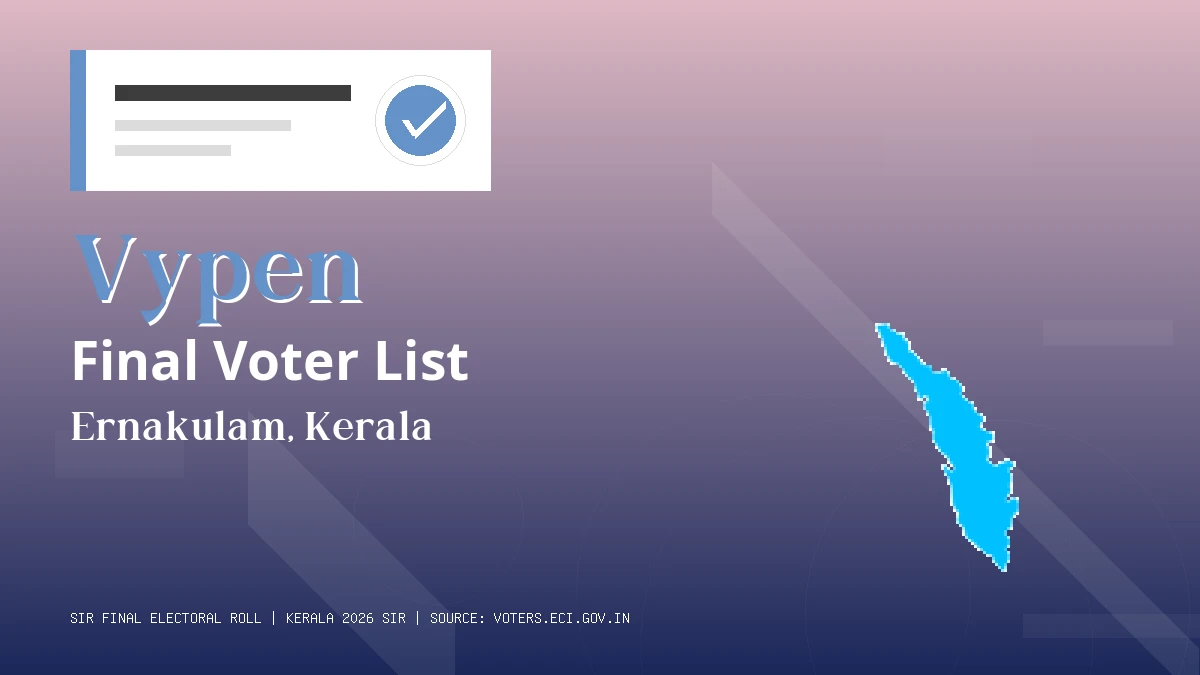 Vypen Final Voter List Kerala