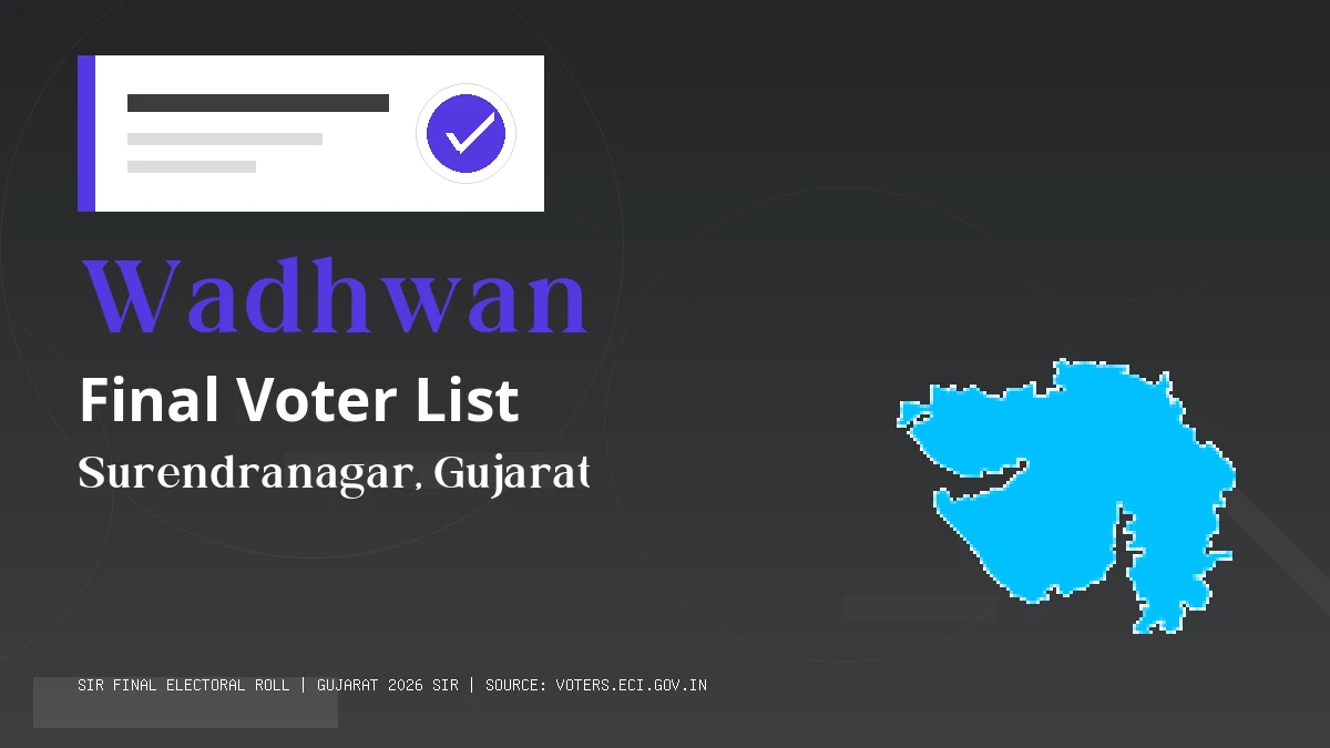 Wadhwan Final Voter List Gujarat