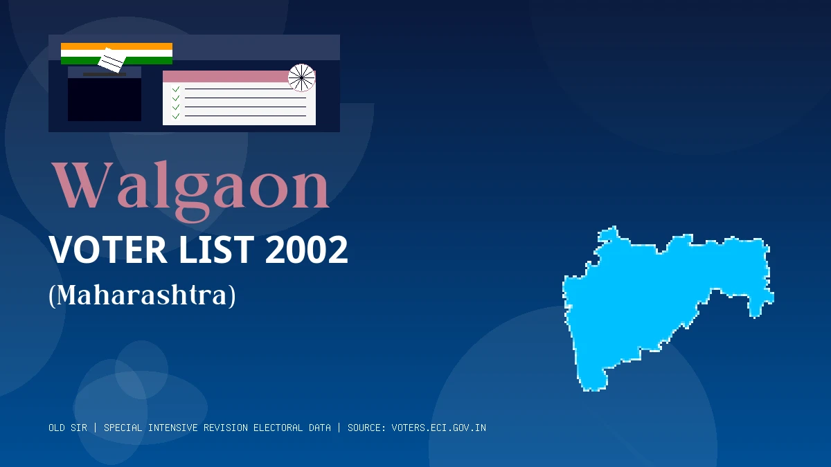 Walgaon Voter List 2002 PDF Download Maharashtra