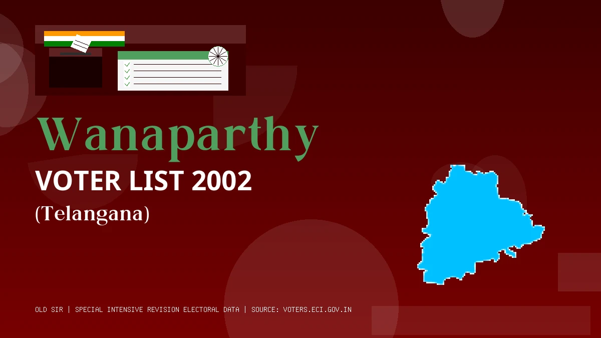 Wanaparthy Voter List 2002 PDF Download Telangana