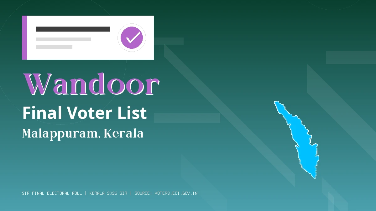 Wandoor Final Voter List Kerala