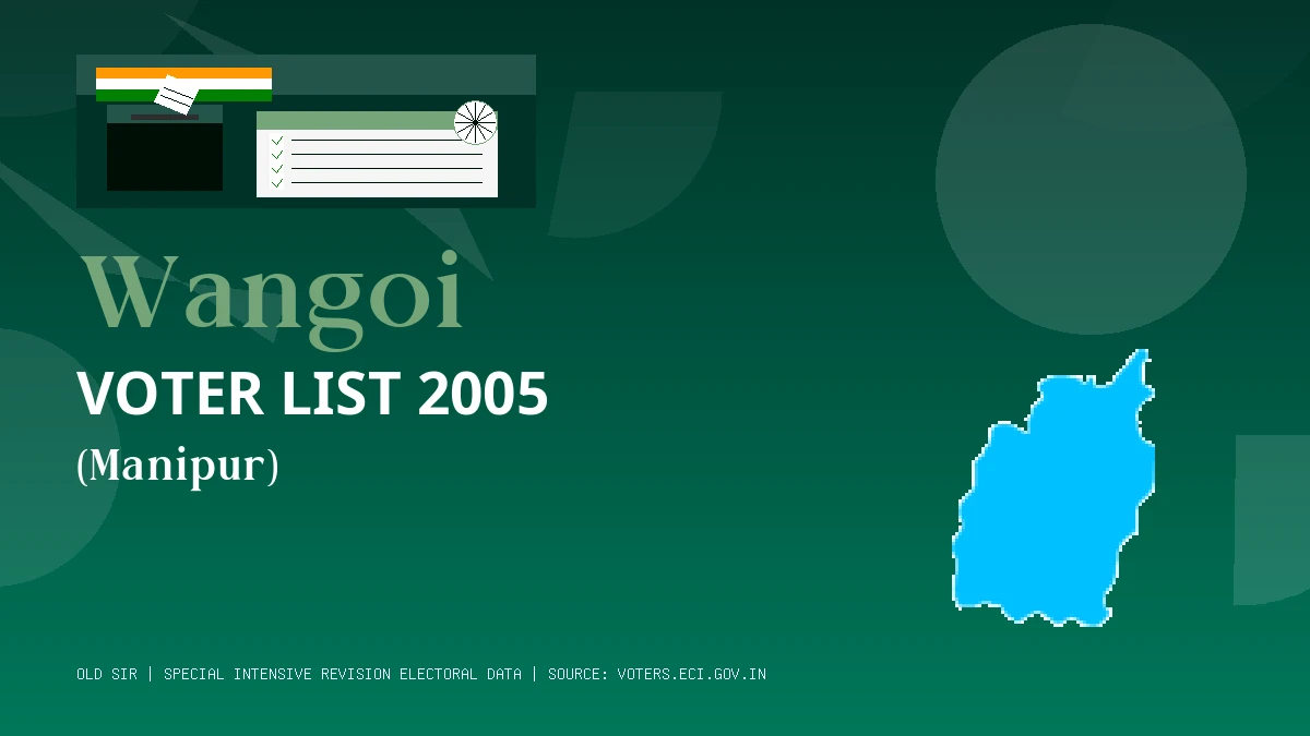 Wangoi Voter List 2005 PDF Download Manipur