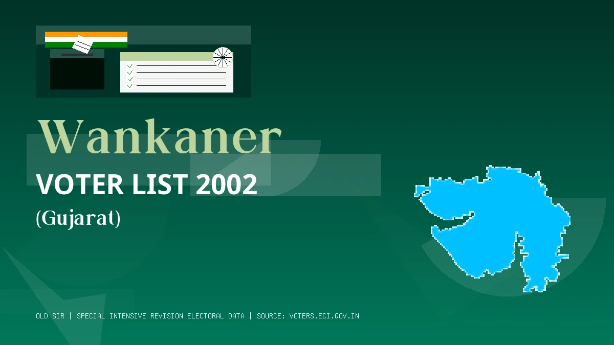Wankaner Voter List 2002 PDF Download Gujarat