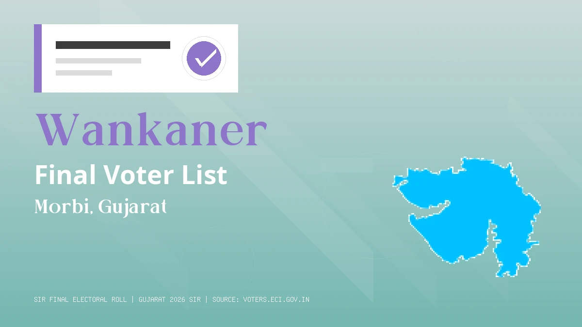 Wankaner Final Voter List Gujarat
