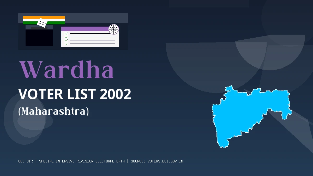 Wardha Voter List 2002 PDF Download Maharashtra