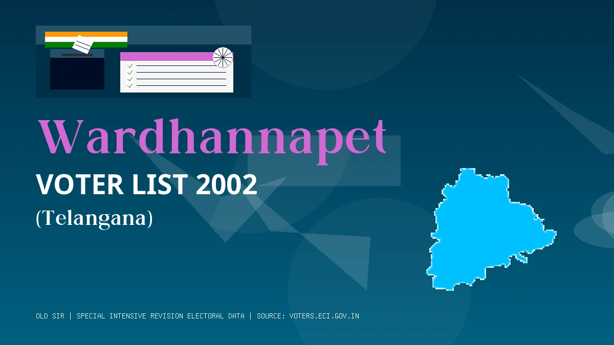 Wardhannapet Voter List 2002 PDF Download Telangana