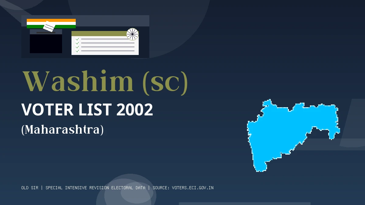 Washim (sc) Voter List 2002 PDF Download Maharashtra