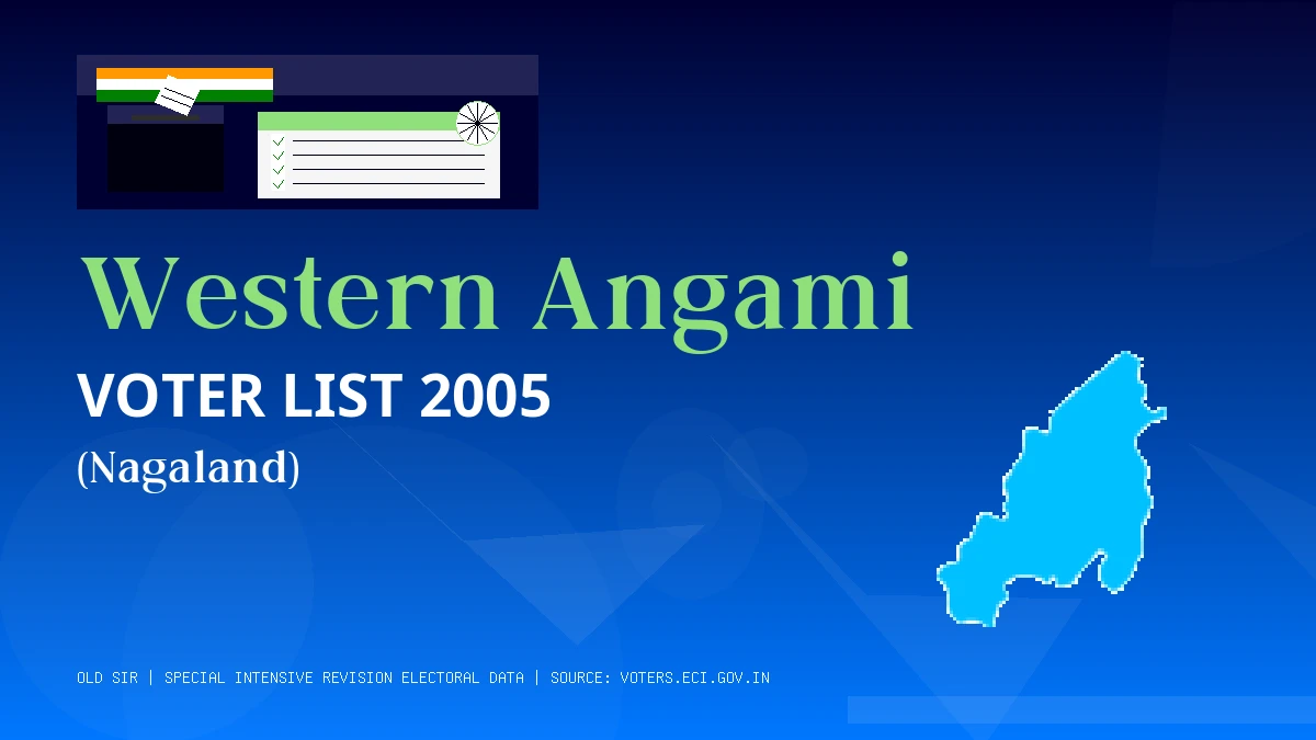 Western Angami Voter List 2005 PDF Download Nagaland