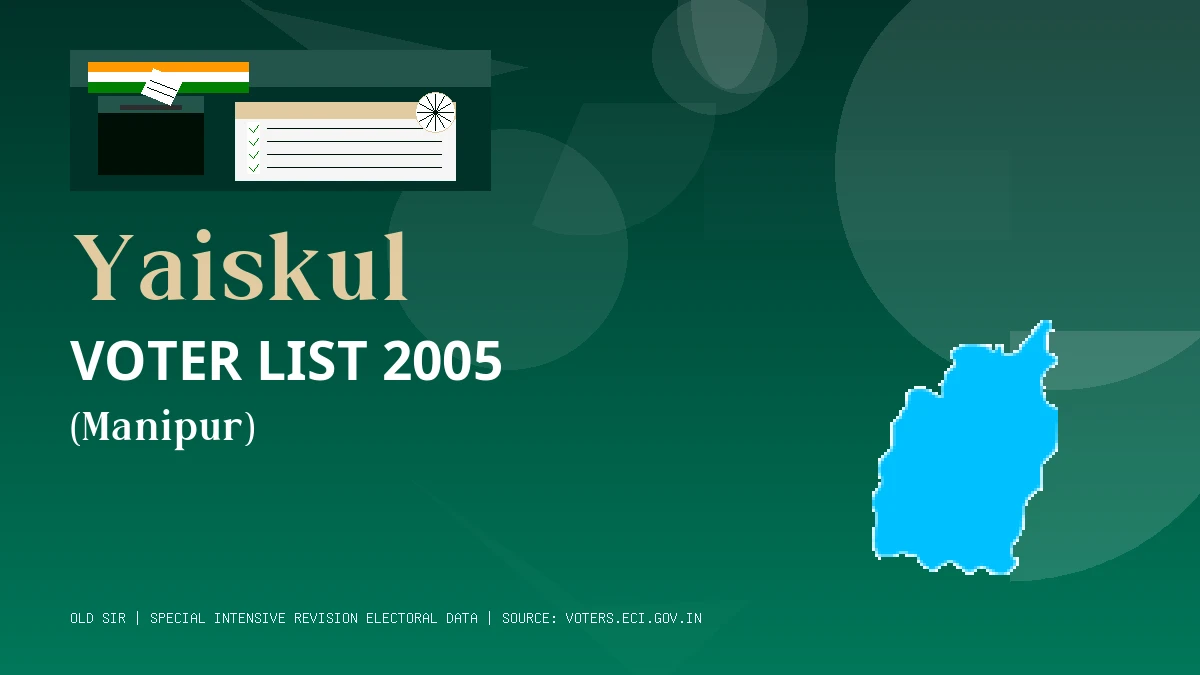 Yaiskul Voter List 2005 PDF Download Manipur