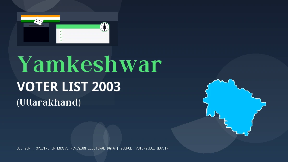 Yamkeshwar Voter List 2003 PDF Download Uttarakhand