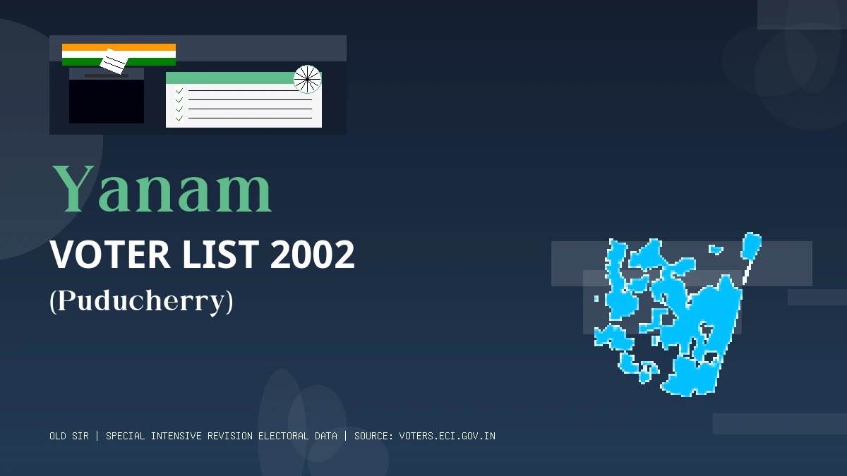Yanam Voter List 2002 PDF Download Puducherry