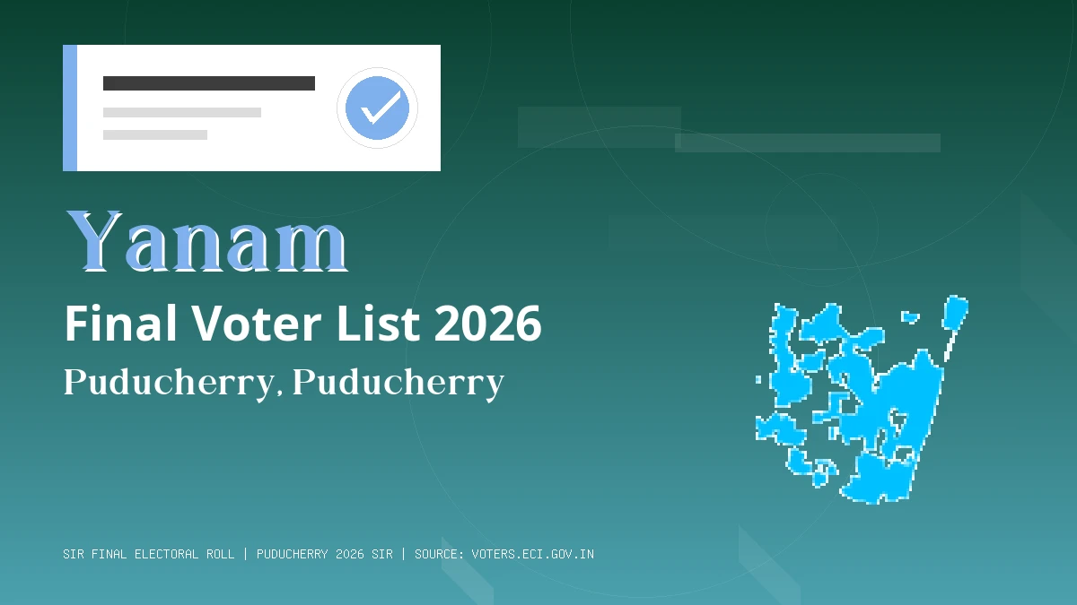 Yanam Final Voter List 2026 Puducherry