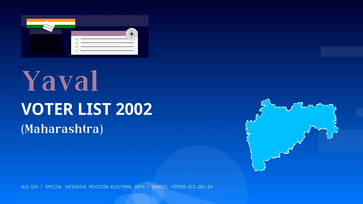 Yaval Voter List 2002 PDF Download Maharashtra