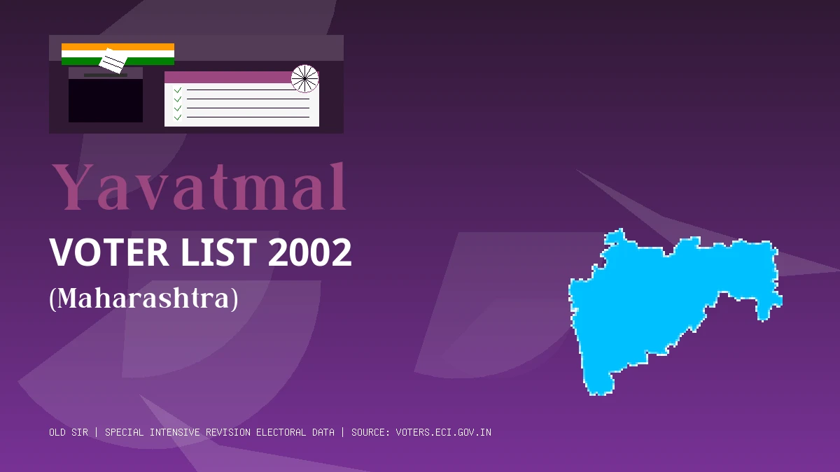 Yavatmal Voter List 2002 PDF Download Maharashtra