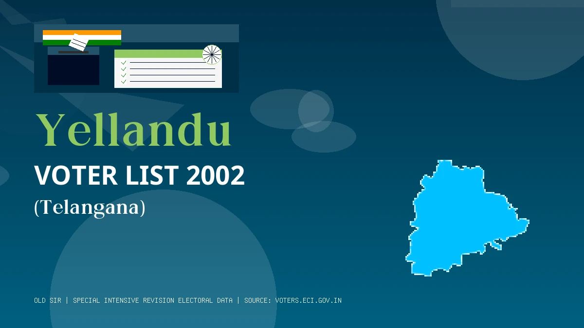 Yellandu Voter List 2002 PDF Download Telangana