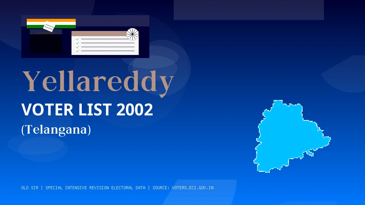 Yellareddy Voter List 2002 PDF Download Telangana