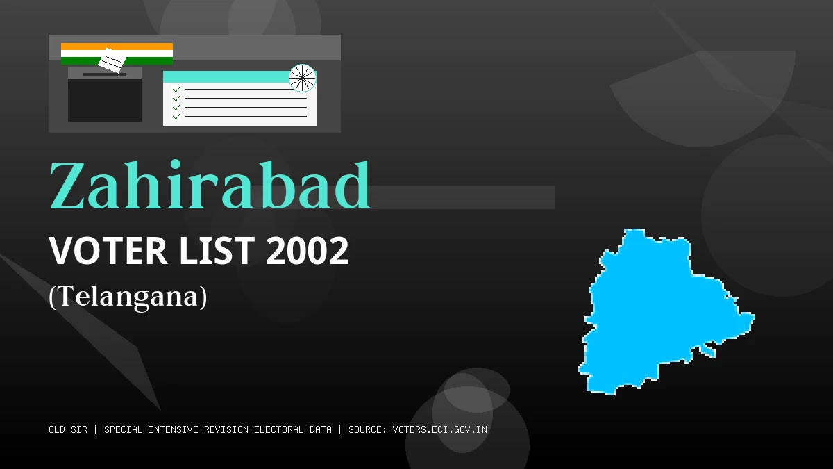 Zahirabad Voter List 2002 PDF Download Telangana