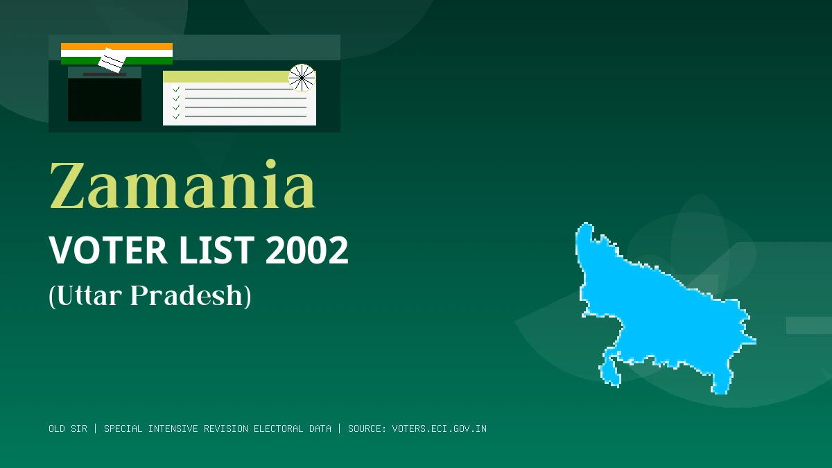 Zamania Voter List 2002 PDF Download Uttar Pradesh