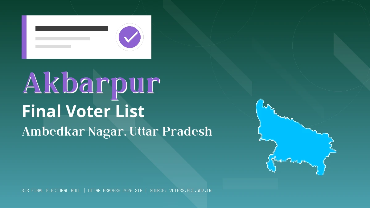 Akbarpur Final Voter List Uttar Pradesh