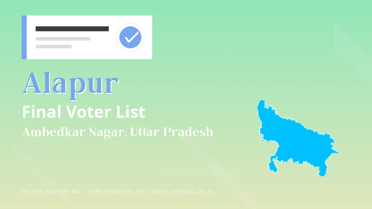 Alapur Final Voter List Uttar Pradesh
