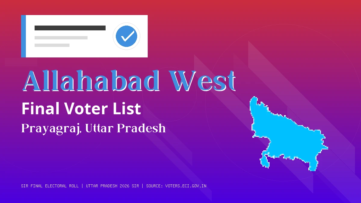 Allahabad West Final Voter List Uttar Pradesh