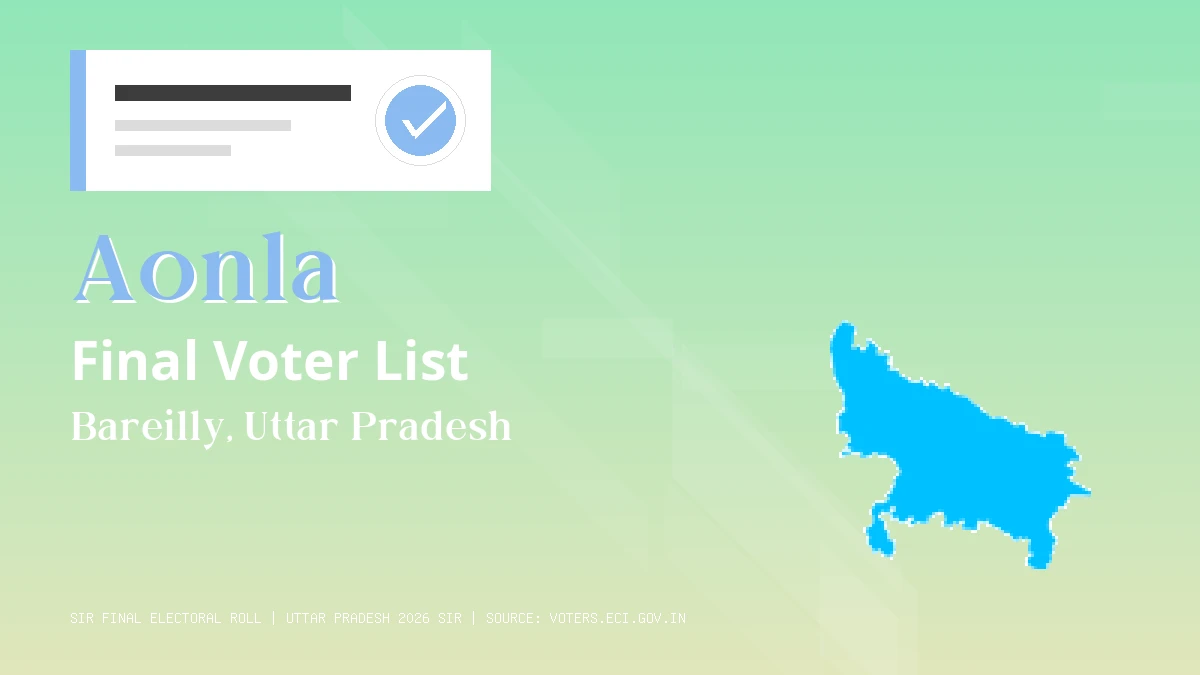Aonla Final Voter List Uttar Pradesh