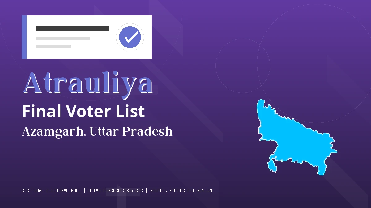 Atrauliya Final Voter List Uttar Pradesh