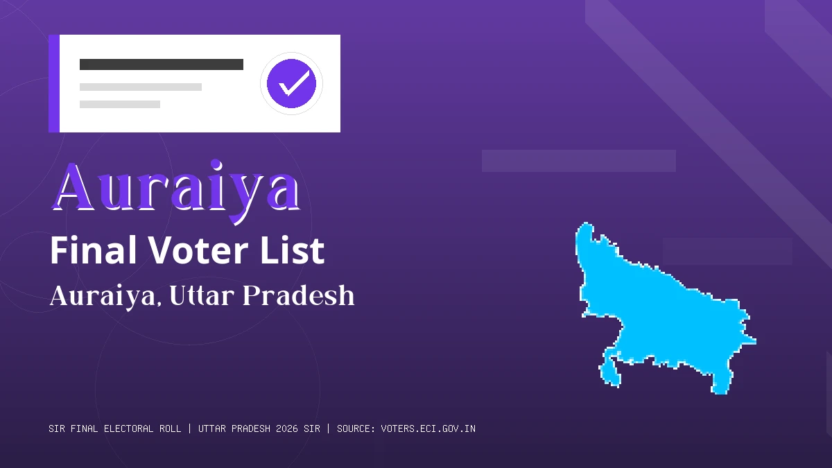 Auraiya Final Voter List Uttar Pradesh
