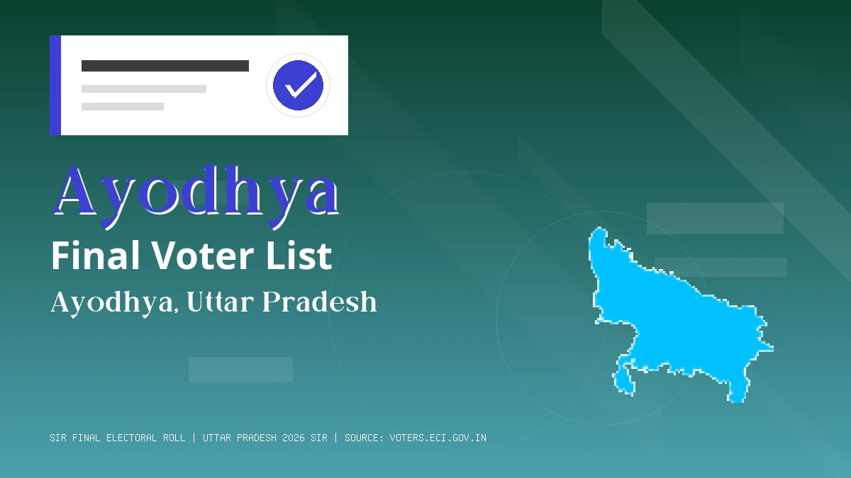 Ayodhya Final Voter List Uttar Pradesh