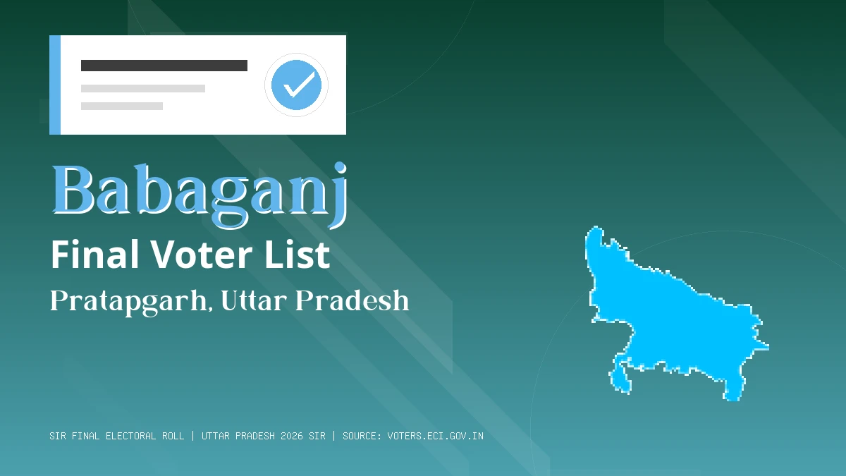 Babaganj Final Voter List Uttar Pradesh