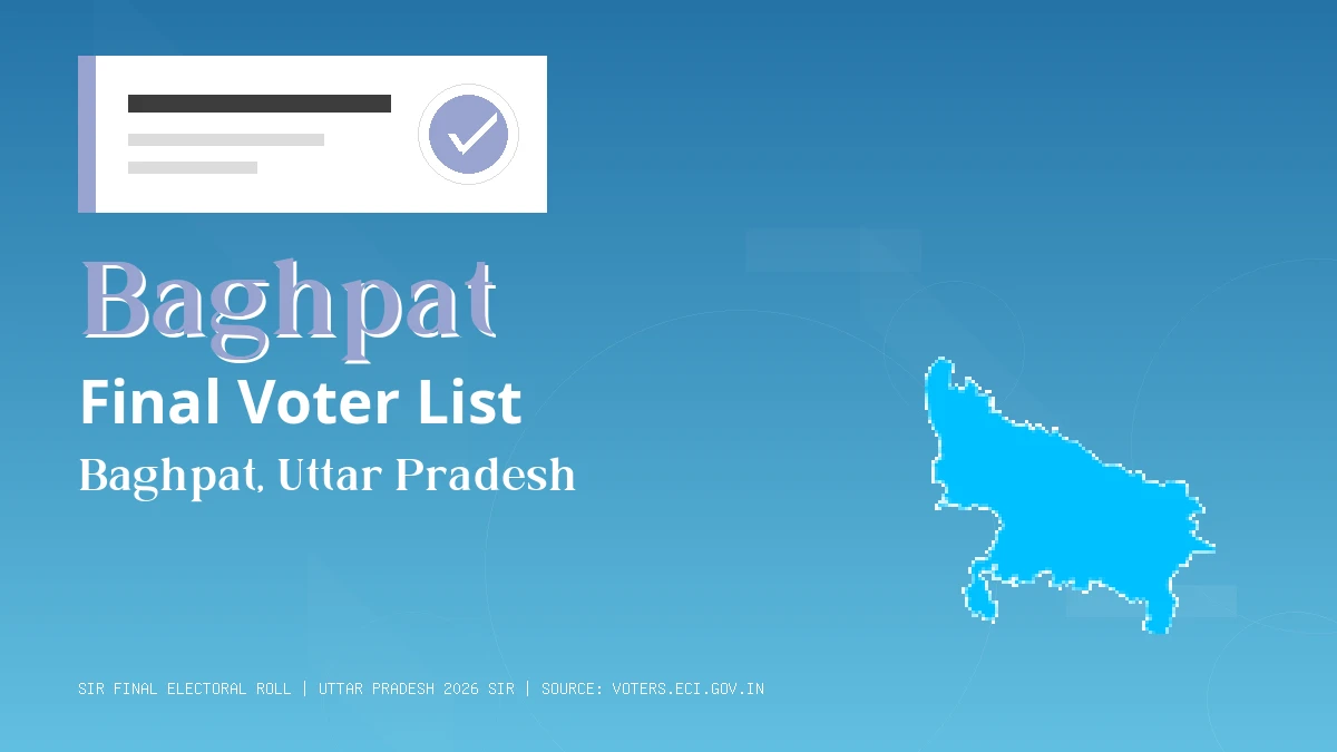 Baghpat Final Voter List Uttar Pradesh