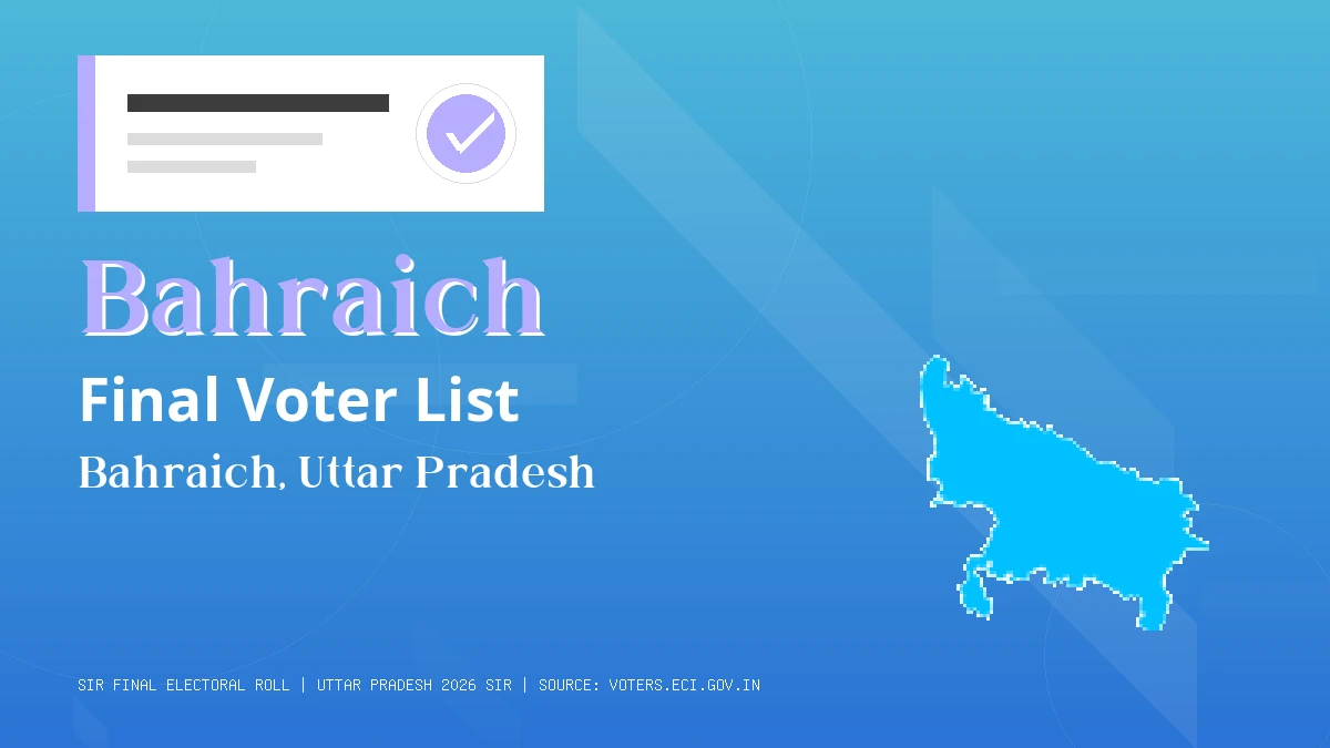 Bahraich Final Voter List Uttar Pradesh