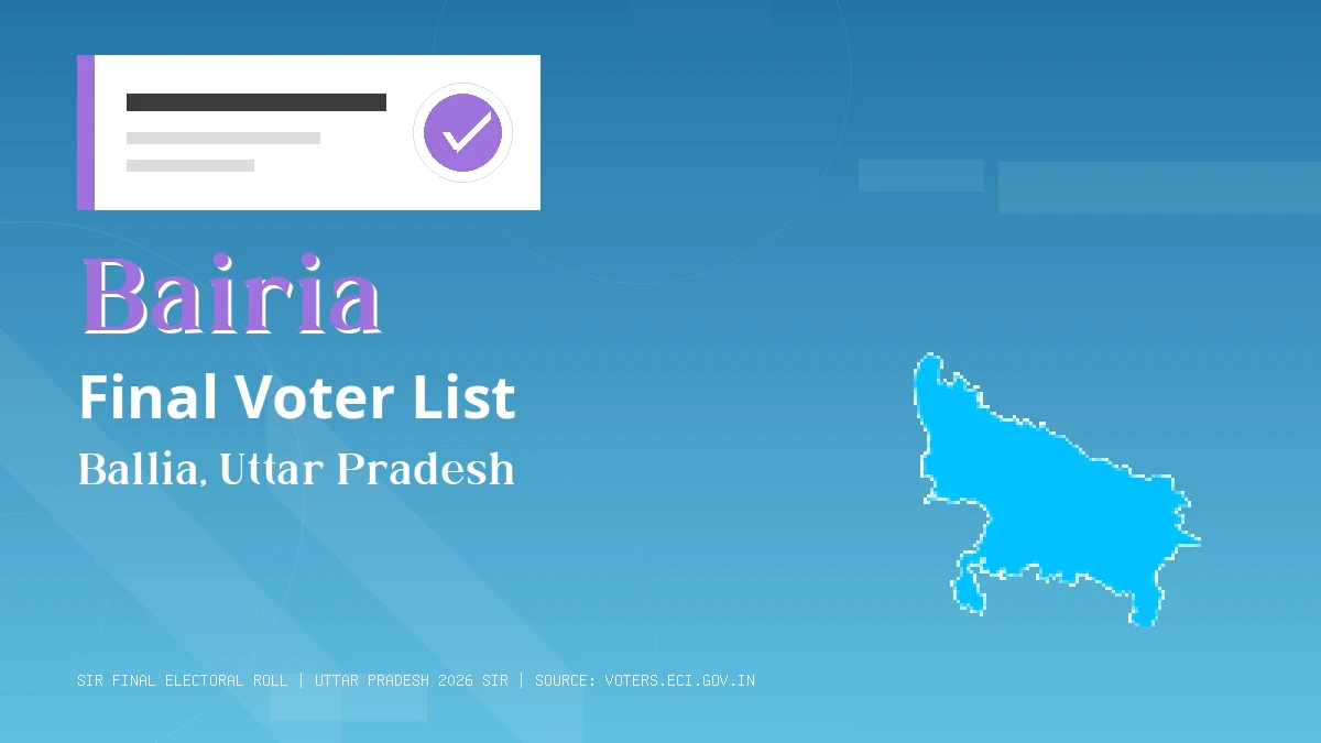Bairia Final Voter List Uttar Pradesh