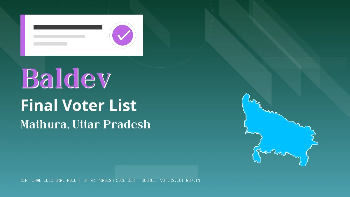 Baldev Final Voter List Uttar Pradesh