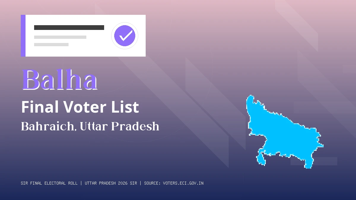 Balha Final Voter List Uttar Pradesh