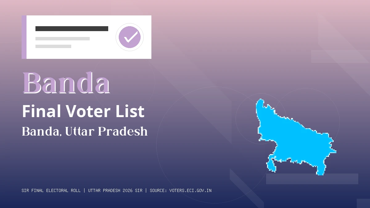 Banda Final Voter List Uttar Pradesh