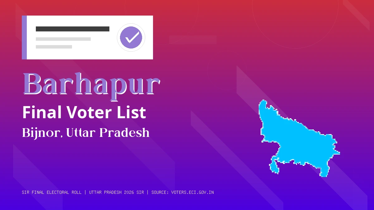 Barhapur Final Voter List Uttar Pradesh