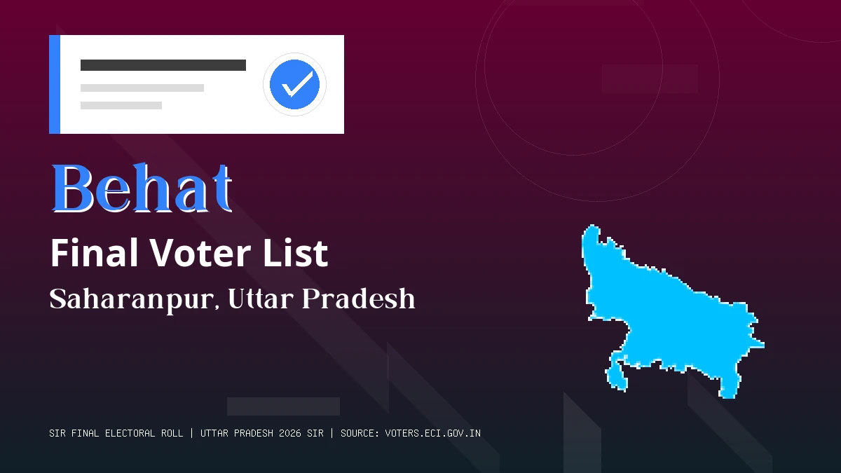 Behat Final Voter List Uttar Pradesh