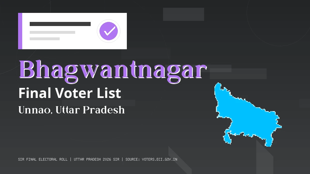 Bhagwantnagar Final Voter List Uttar Pradesh