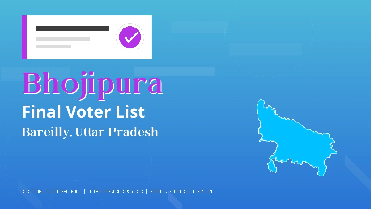 Bhojipura Final Voter List Uttar Pradesh