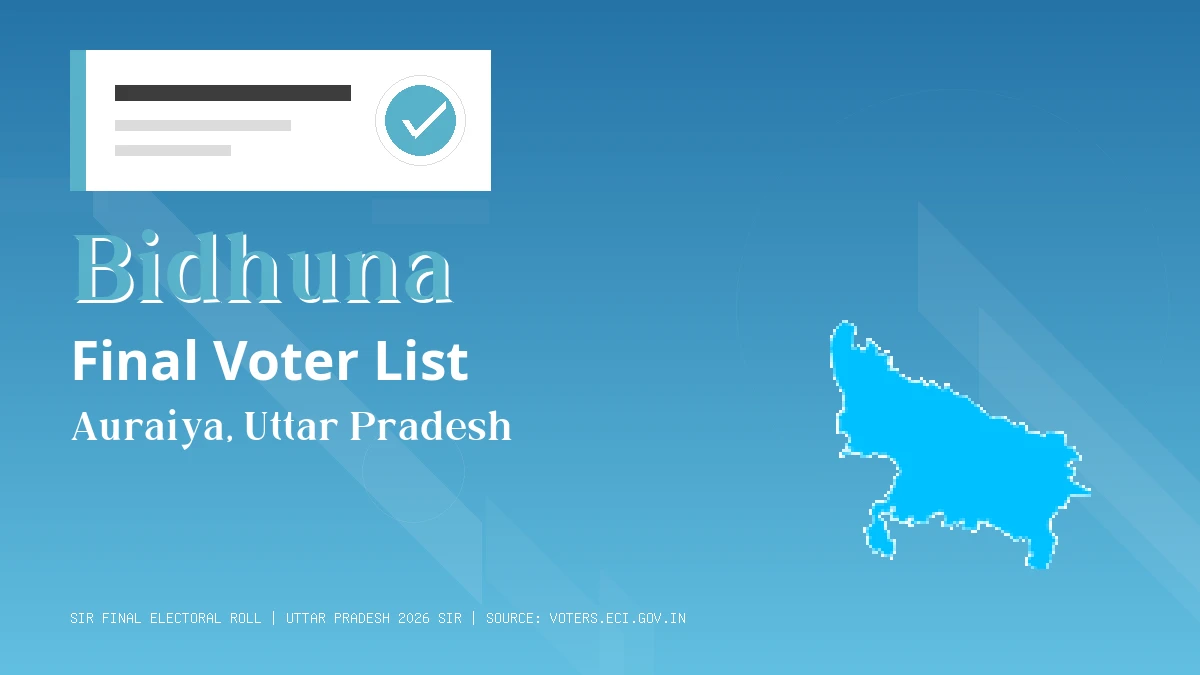 Bidhuna Final Voter List Uttar Pradesh