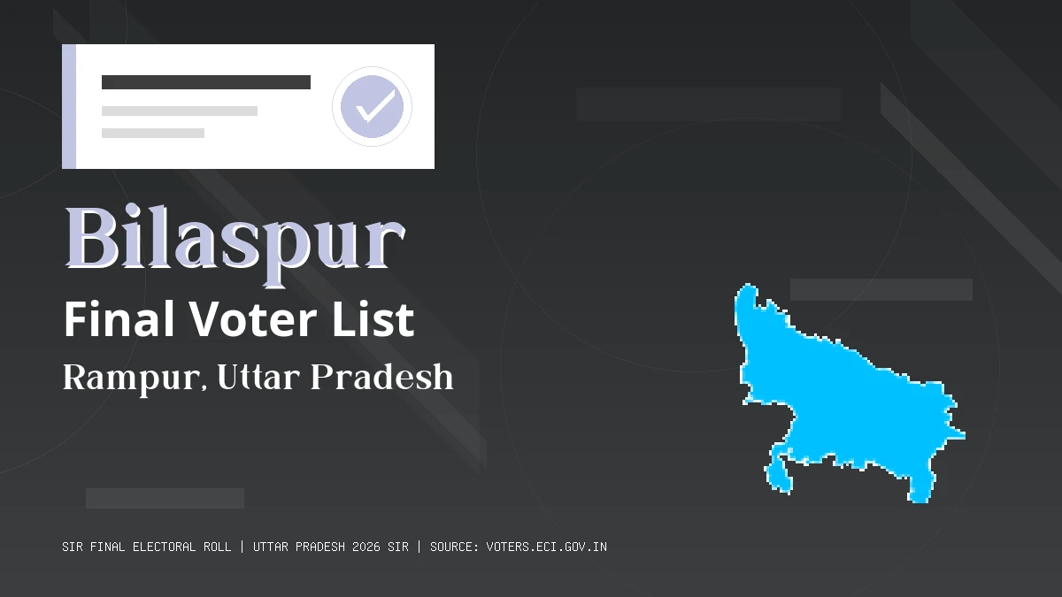 Bilaspur Final Voter List Uttar Pradesh