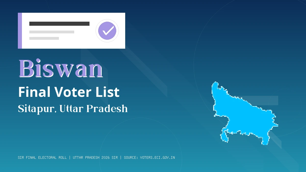 Biswan Final Voter List Uttar Pradesh