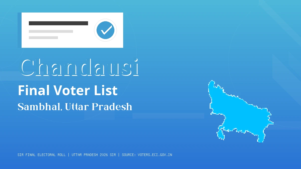 Chandausi Final Voter List Uttar Pradesh