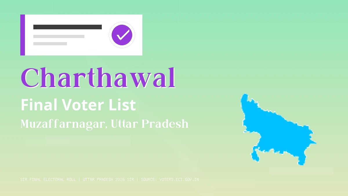 Charthawal Final Voter List Uttar Pradesh