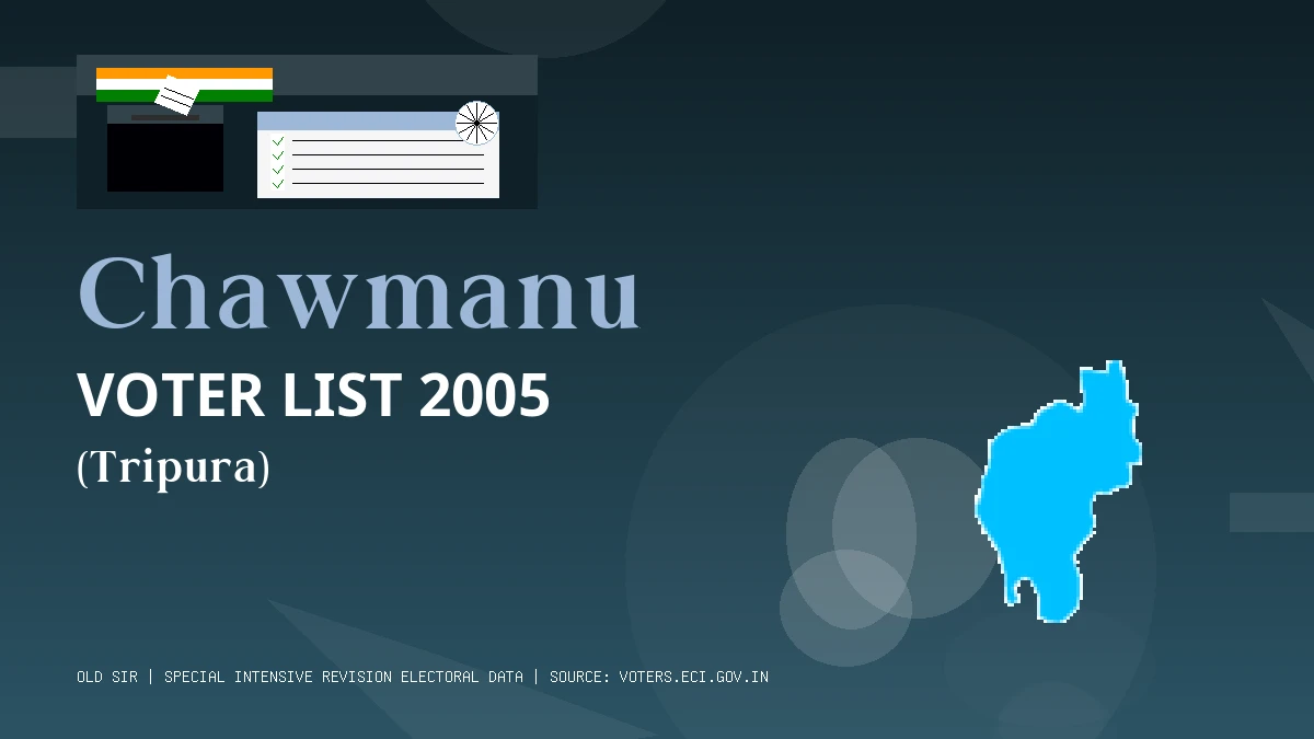Chawmanu 2005 Voter List PDF (Dhalai) - Tripura Old SIR Electoral Roll
